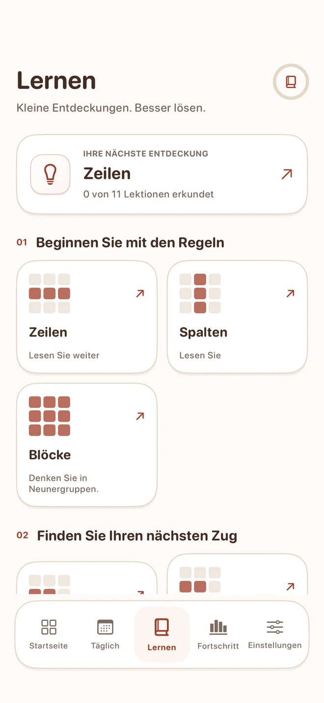 Tiny Sudoku — Der beste Hinweis ist ein Aha-Moment.