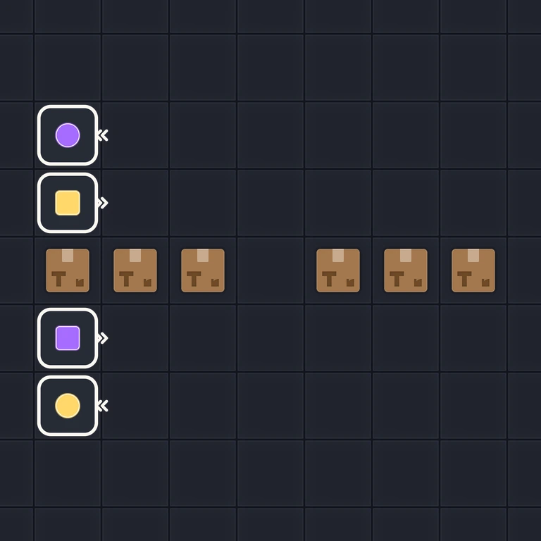 Original Tiny Trains level 42 puzzle board
