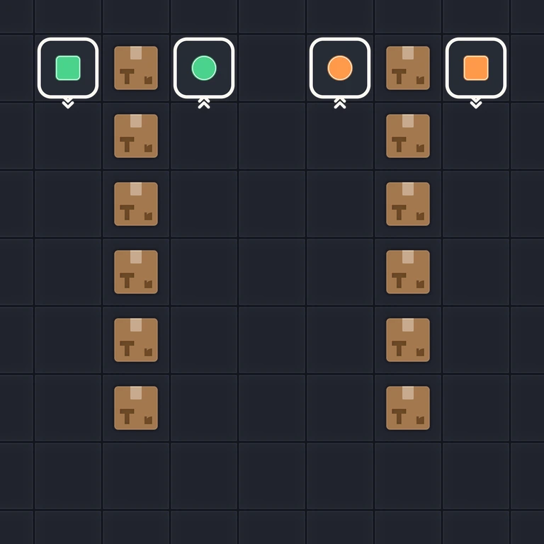 Original Tiny Trains level 43 puzzle board