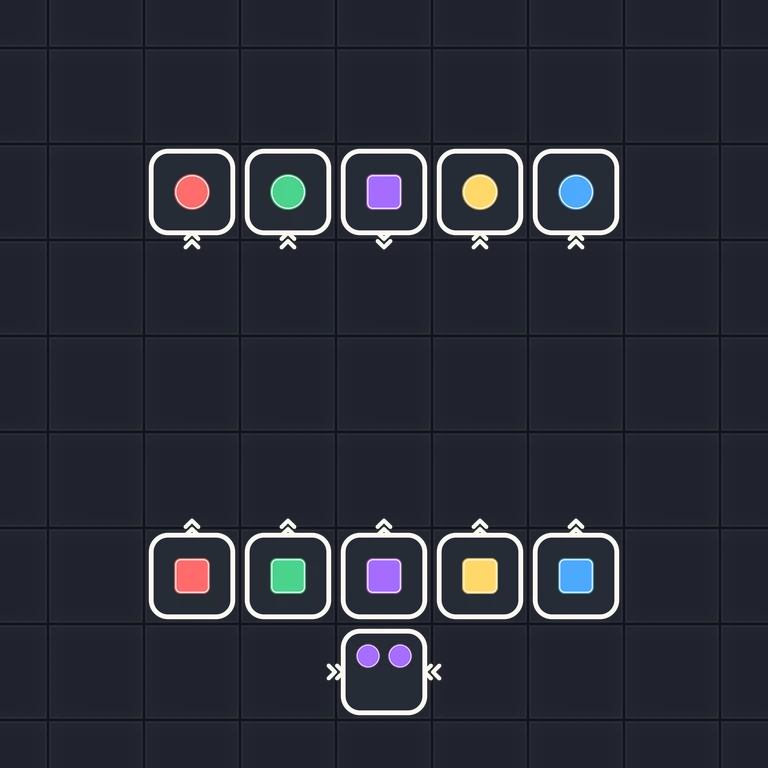 Original Tiny Trains level 44 puzzle board