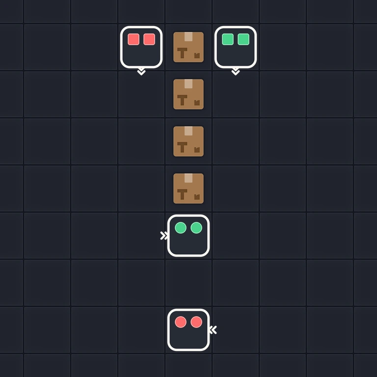Original Tiny Trains level 45 puzzle board