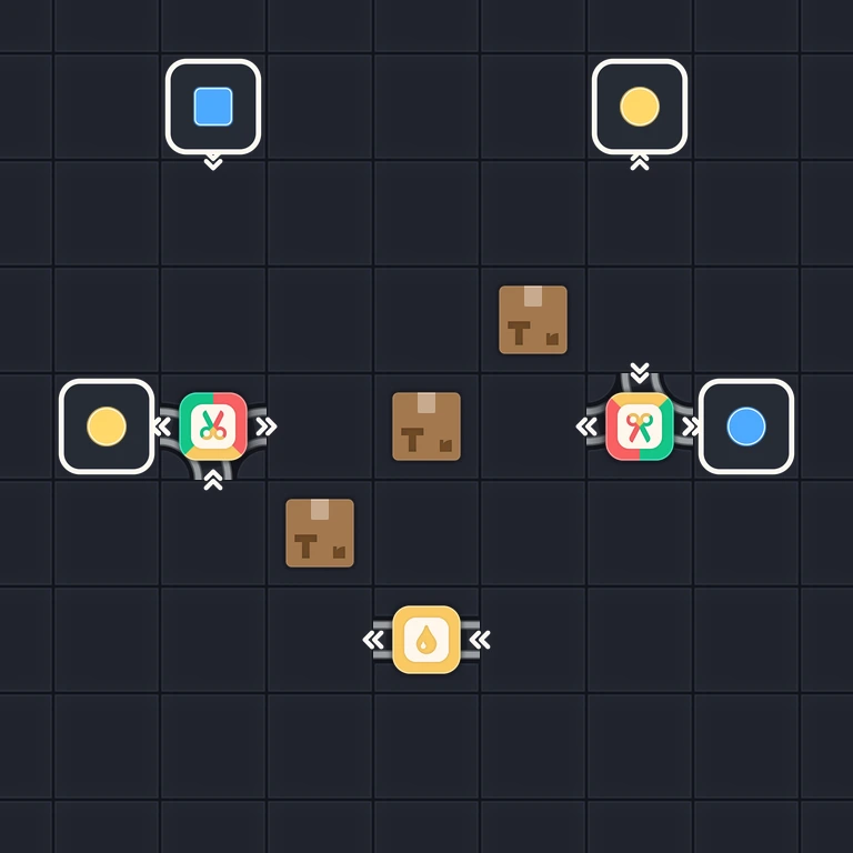 Original Tiny Trains level 48 puzzle board