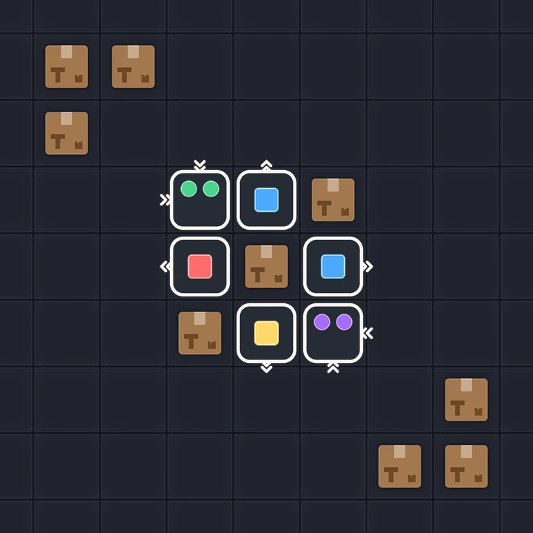 Original Tiny Trains level 51 puzzle board