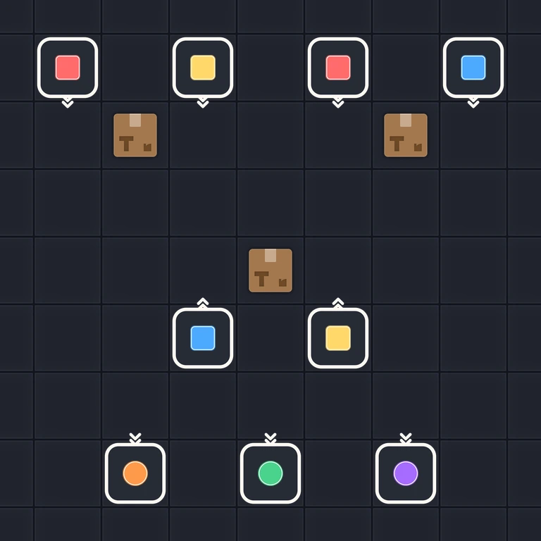 Original Tiny Trains level 52 puzzle board