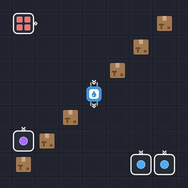 Original Tiny Trains level 57 puzzle board
