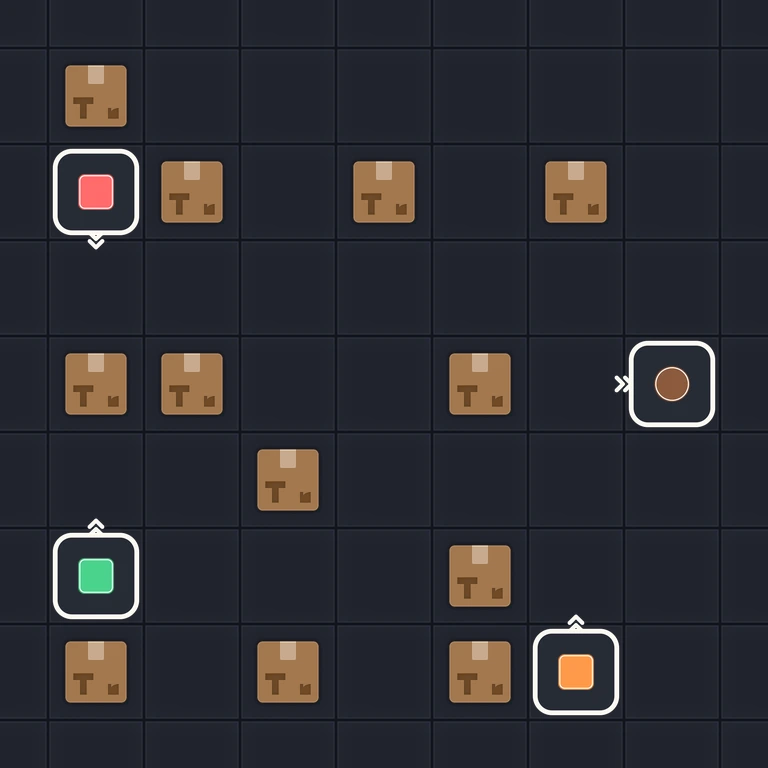 Original Tiny Trains level 63 puzzle board