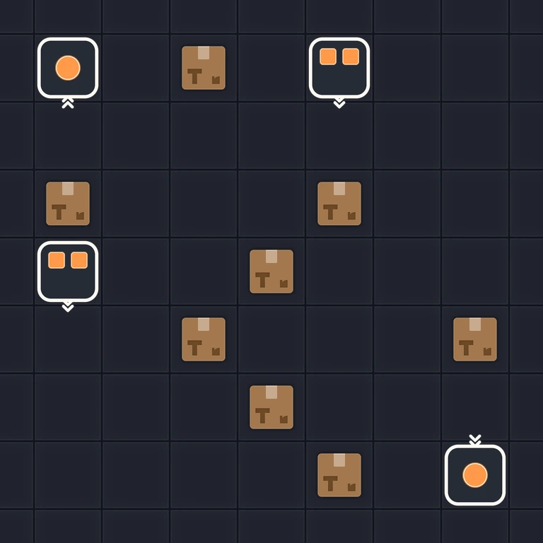 Original Tiny Trains level 71 puzzle board