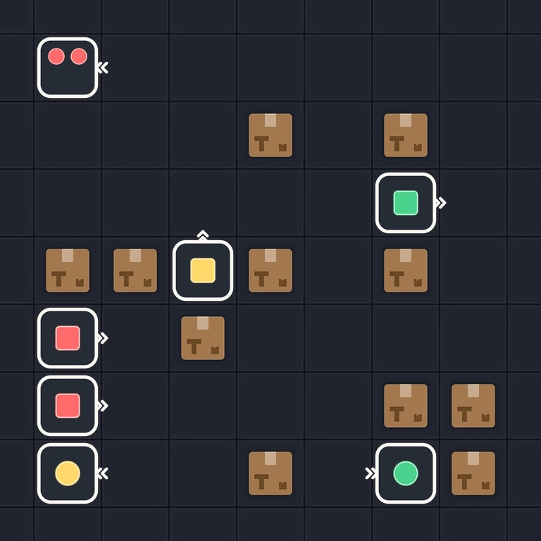 Original Tiny Trains level 72 puzzle board