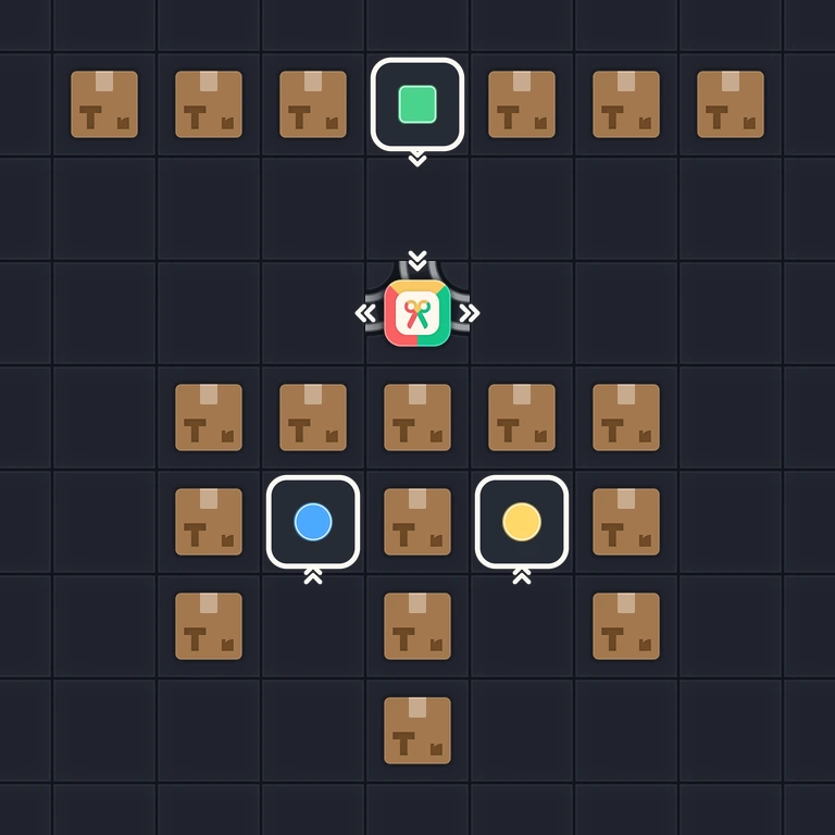 Original Tiny Trains level 75 puzzle board