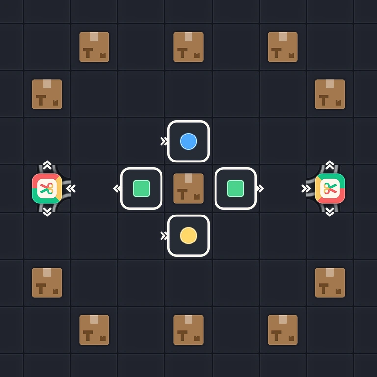 Original Tiny Trains level 77 puzzle board