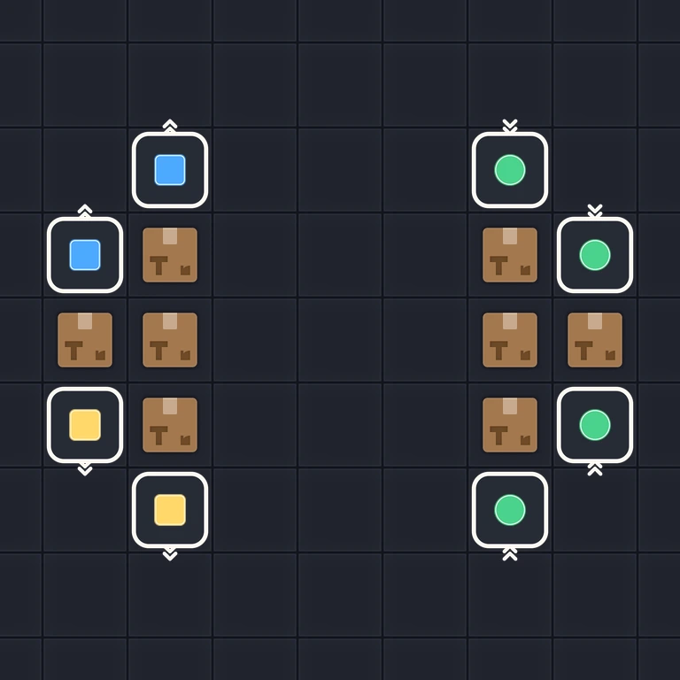 Original Tiny Trains level 78 puzzle board