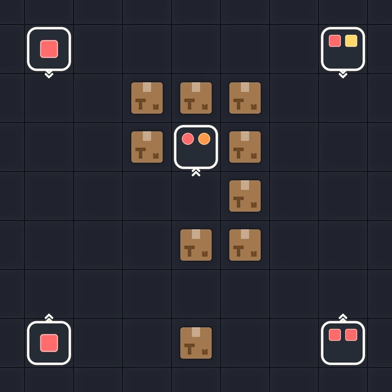 Original Tiny Trains level 80 puzzle board