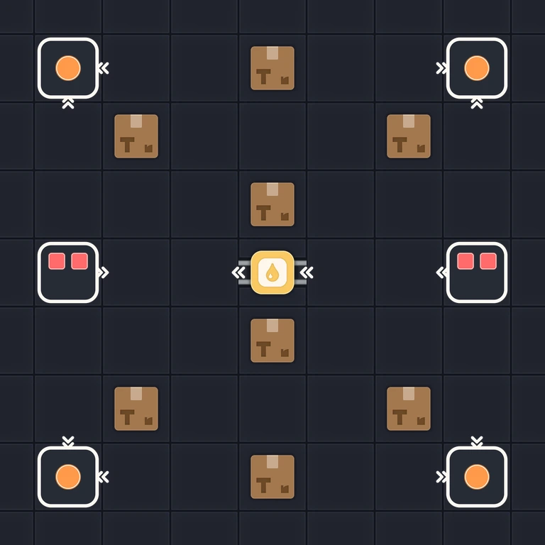 Original Tiny Trains level 82 puzzle board