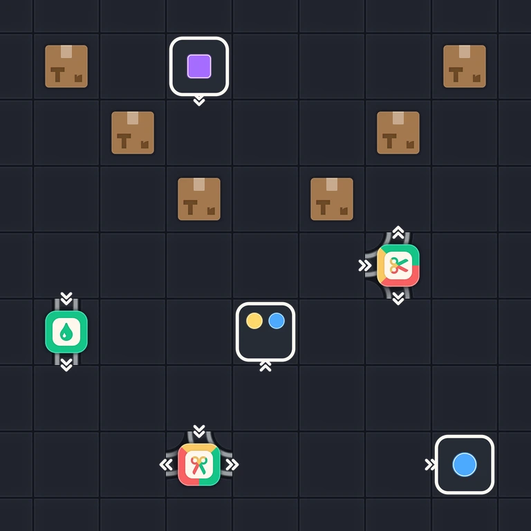 Original Tiny Trains level 85 puzzle board