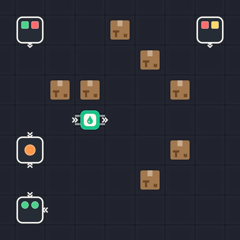 Original Tiny Trains level 87 puzzle board