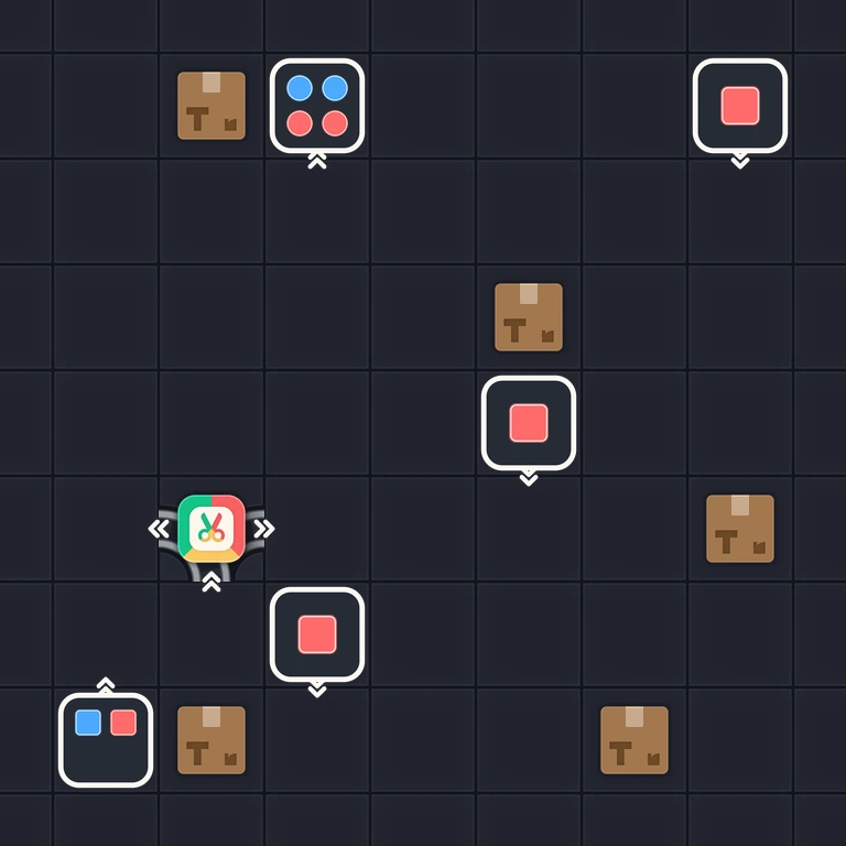 Original Tiny Trains level 88 puzzle board