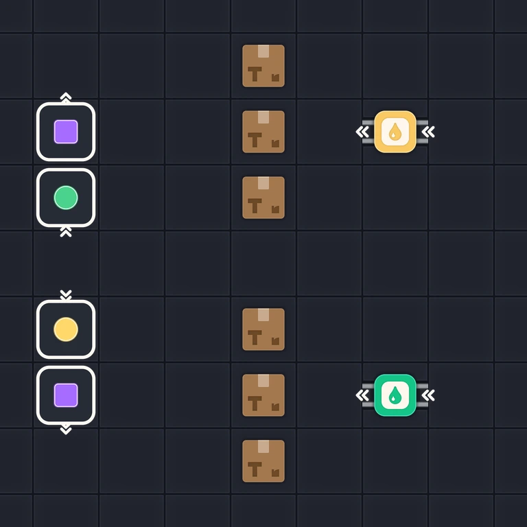 Original Tiny Trains level 89 puzzle board