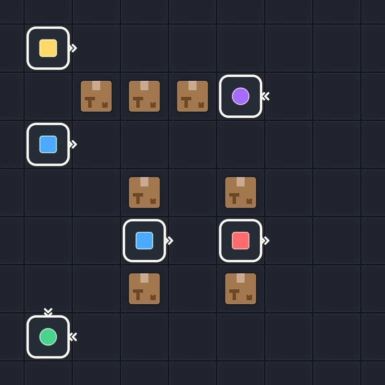 Original Tiny Trains level 92 puzzle board