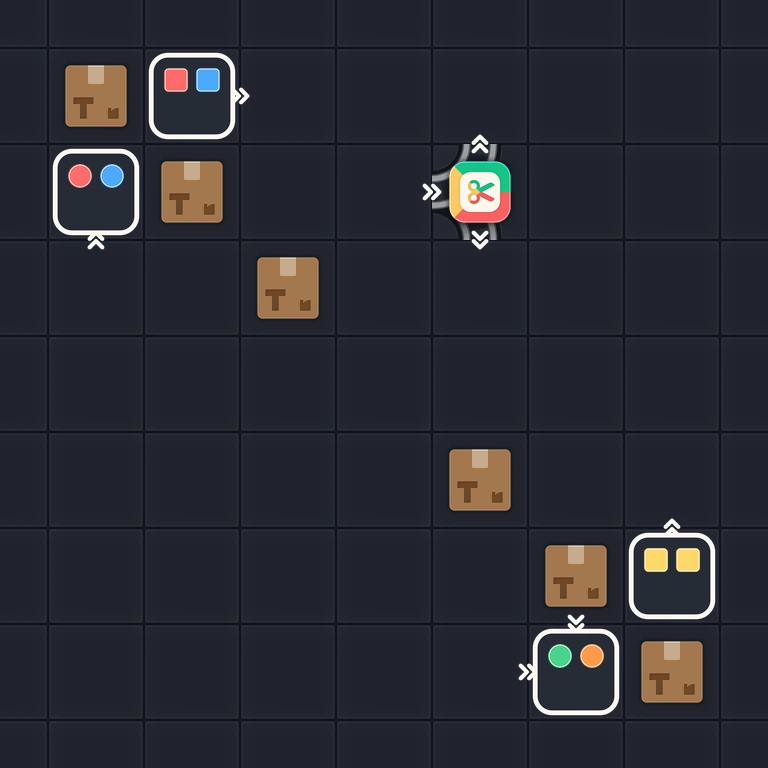 Original Tiny Trains level 93 puzzle board