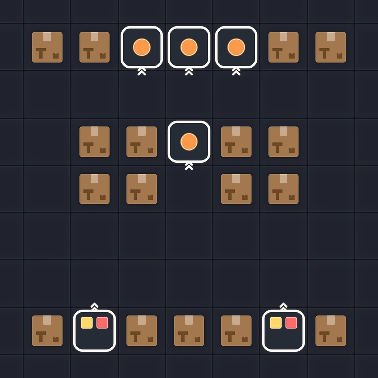 Original Tiny Trains level 94 puzzle board
