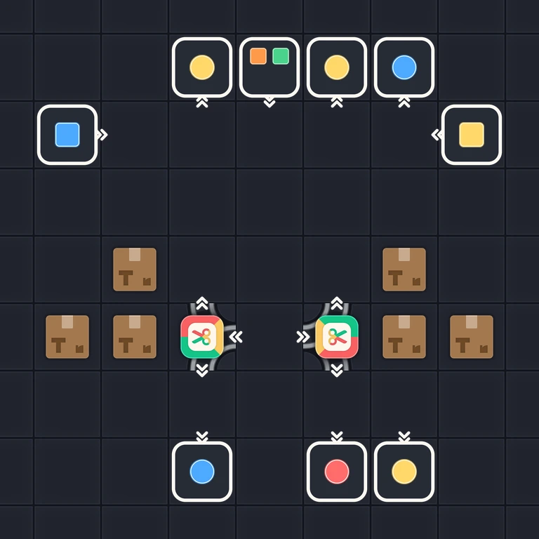 Original Tiny Trains level 97 puzzle board