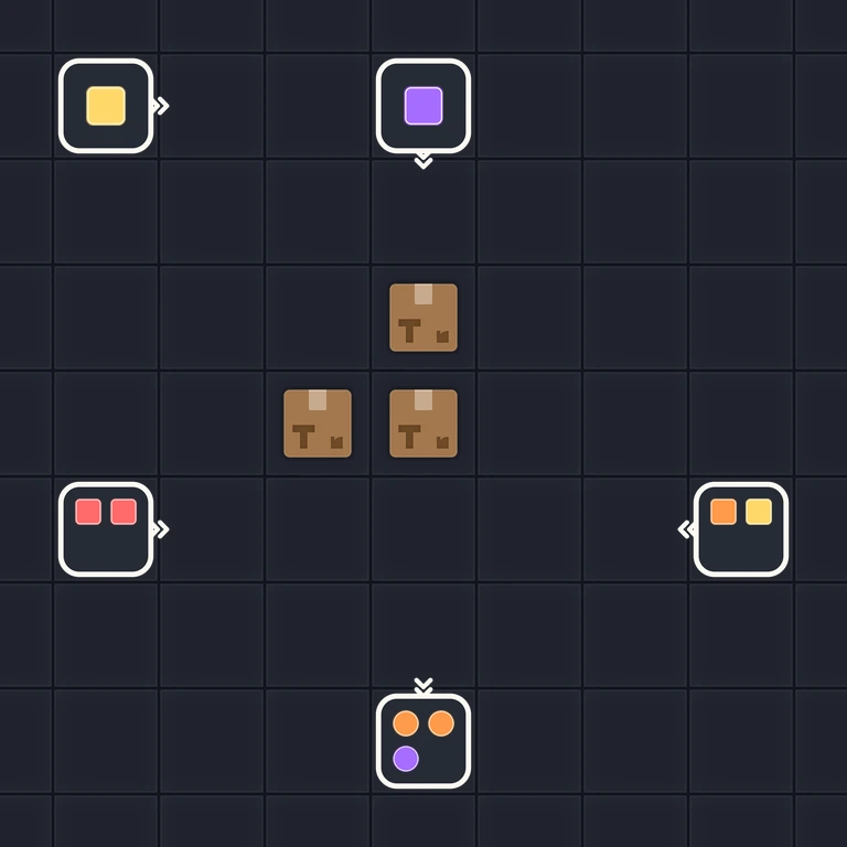 Original Tiny Trains level 99 puzzle board