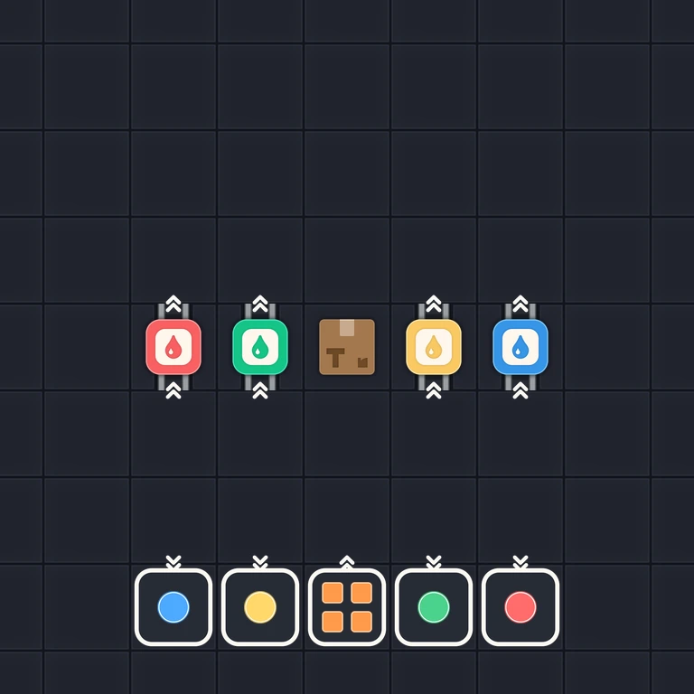 Original Tiny Trains level 107 puzzle board