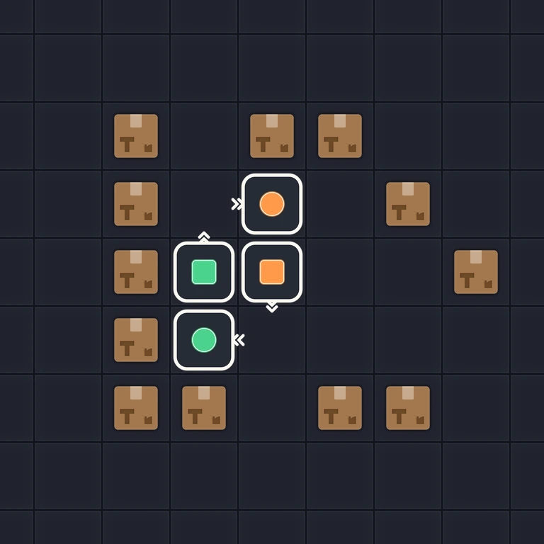 Original Tiny Trains level 110 puzzle board
