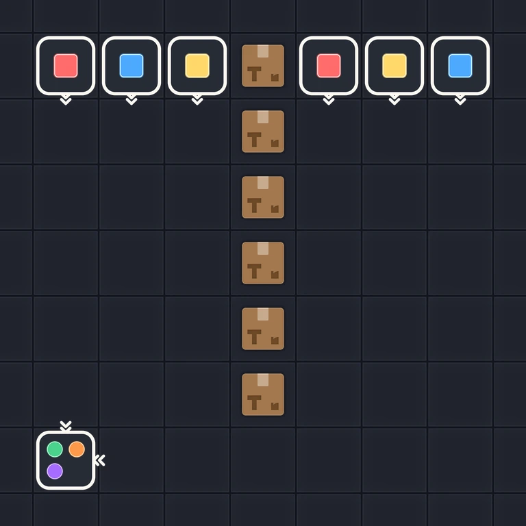 Original Tiny Trains level 127 puzzle board