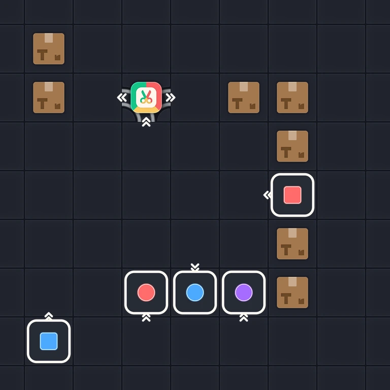Original Tiny Trains level 130 puzzle board