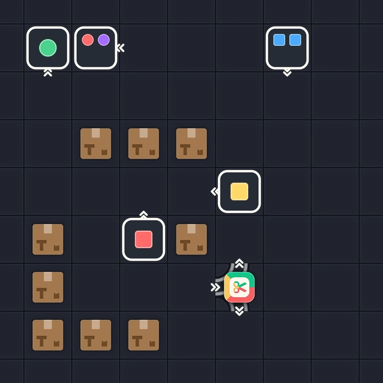 Original Tiny Trains level 131 puzzle board