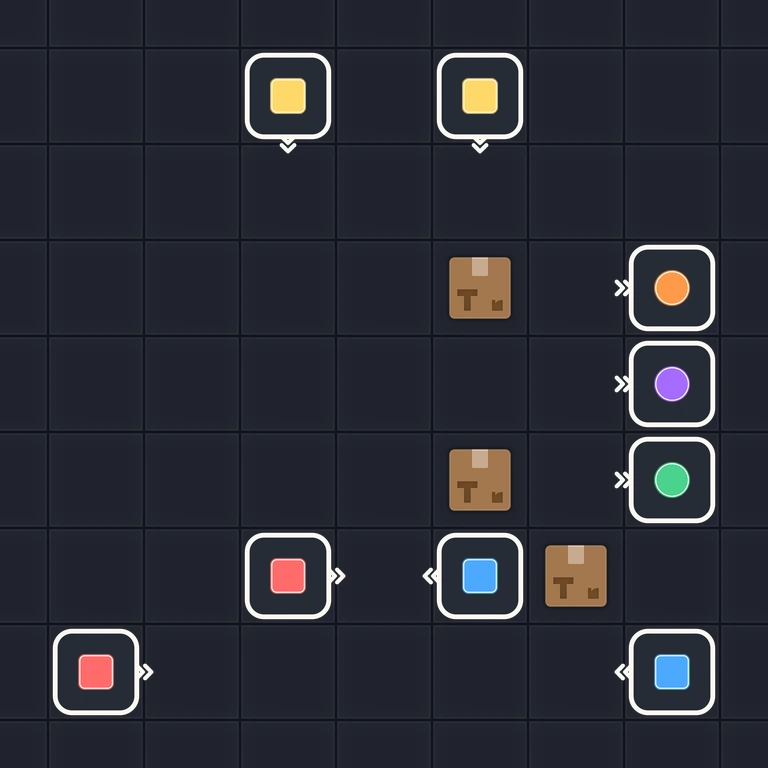 Original Tiny Trains level 133 puzzle board