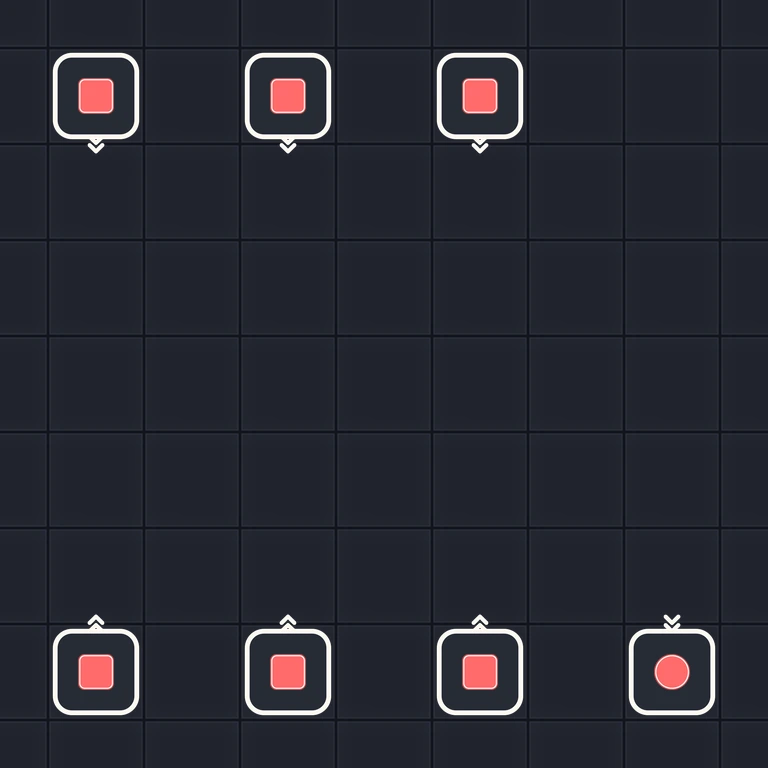 Original Tiny Trains level 134 puzzle board