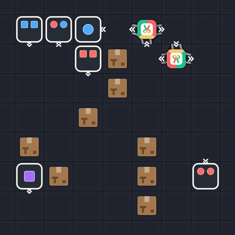 Original Tiny Trains level 142 puzzle board