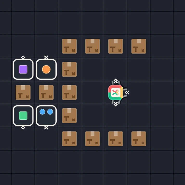 Original Tiny Trains level 145 puzzle board