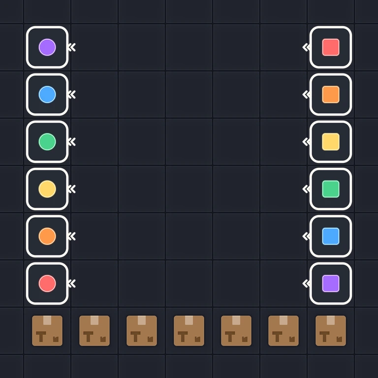 Original Tiny Trains level 146 puzzle board