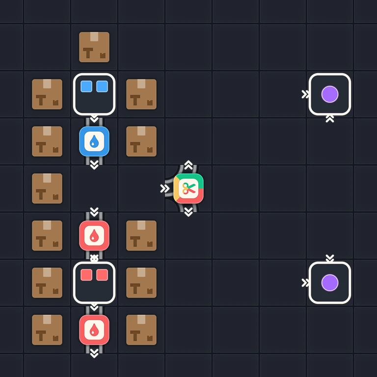 Original Tiny Trains level 152 puzzle board