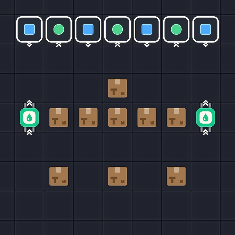 Original Tiny Trains level 154 puzzle board