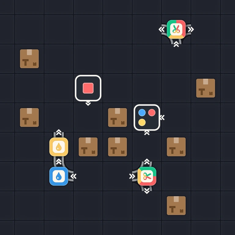 Original Tiny Trains level 155 puzzle board