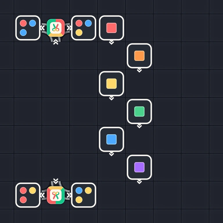 Original Tiny Trains level 157 puzzle board