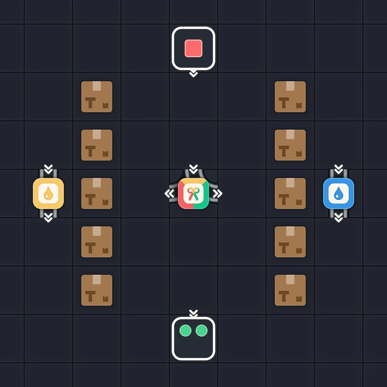Original Tiny Trains level 158 puzzle board
