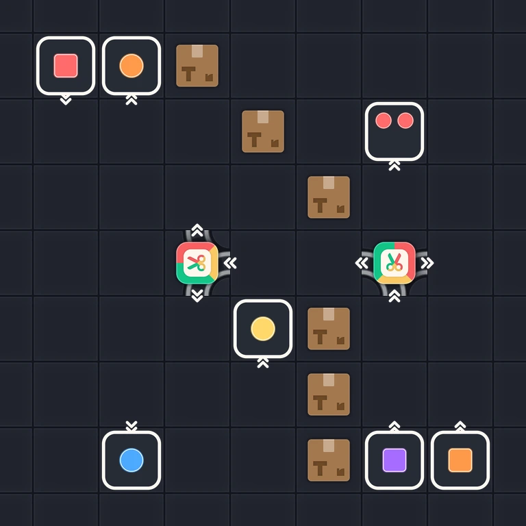 Original Tiny Trains level 159 puzzle board