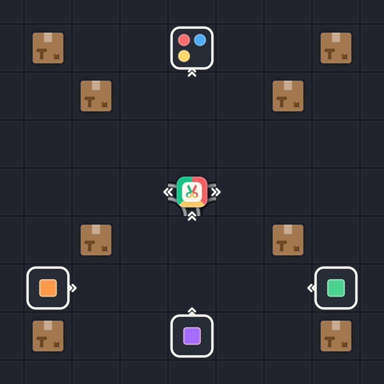 Original Tiny Trains level 165 puzzle board