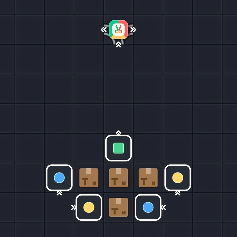 Original Tiny Trains level 171 puzzle board