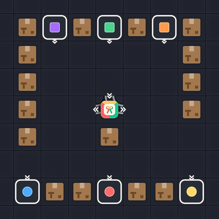 Original Tiny Trains level 175 puzzle board