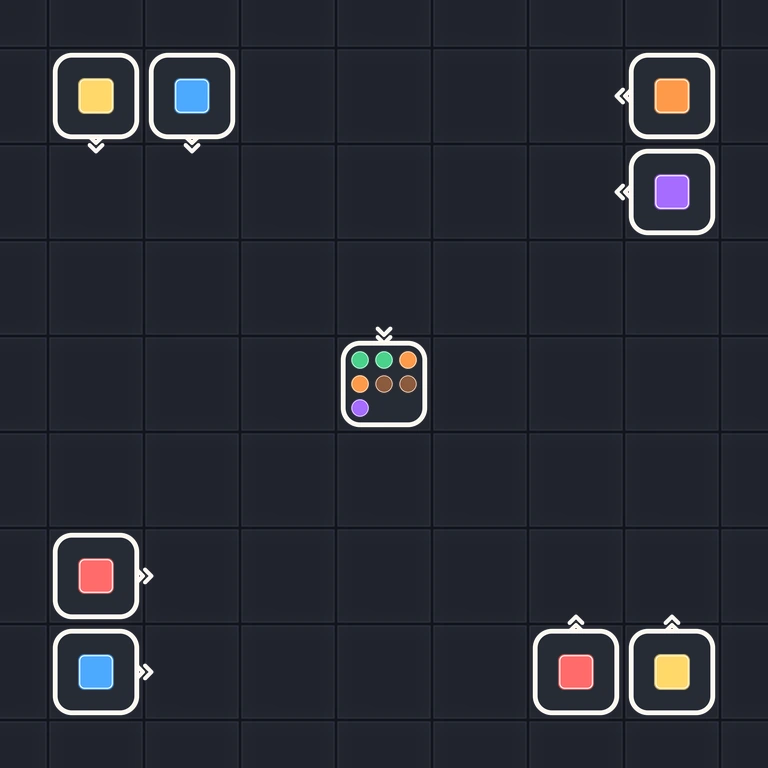 Original Tiny Trains level 183 puzzle board