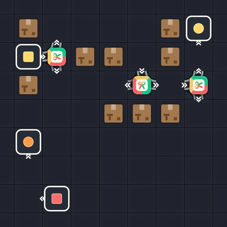 Original Tiny Trains level 186 puzzle board