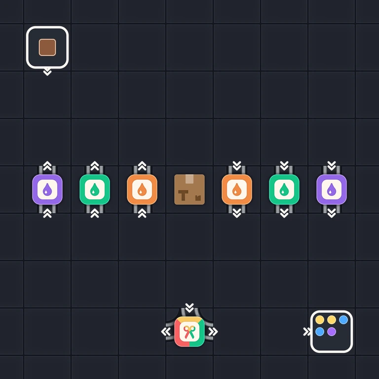 Original Tiny Trains level 191 puzzle board