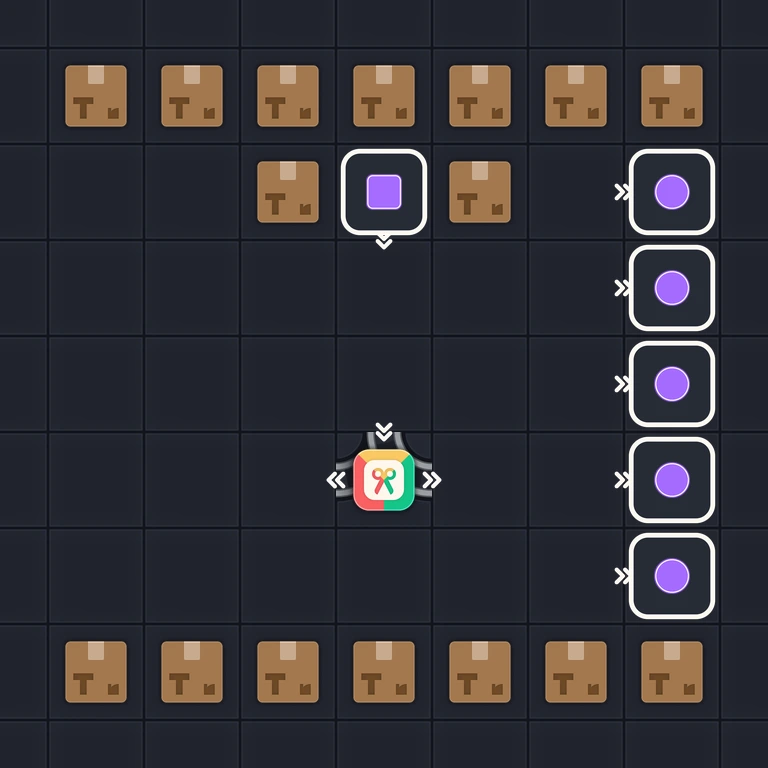 Original Tiny Trains level 193 puzzle board