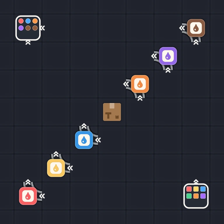 Original Tiny Trains level 194 puzzle board